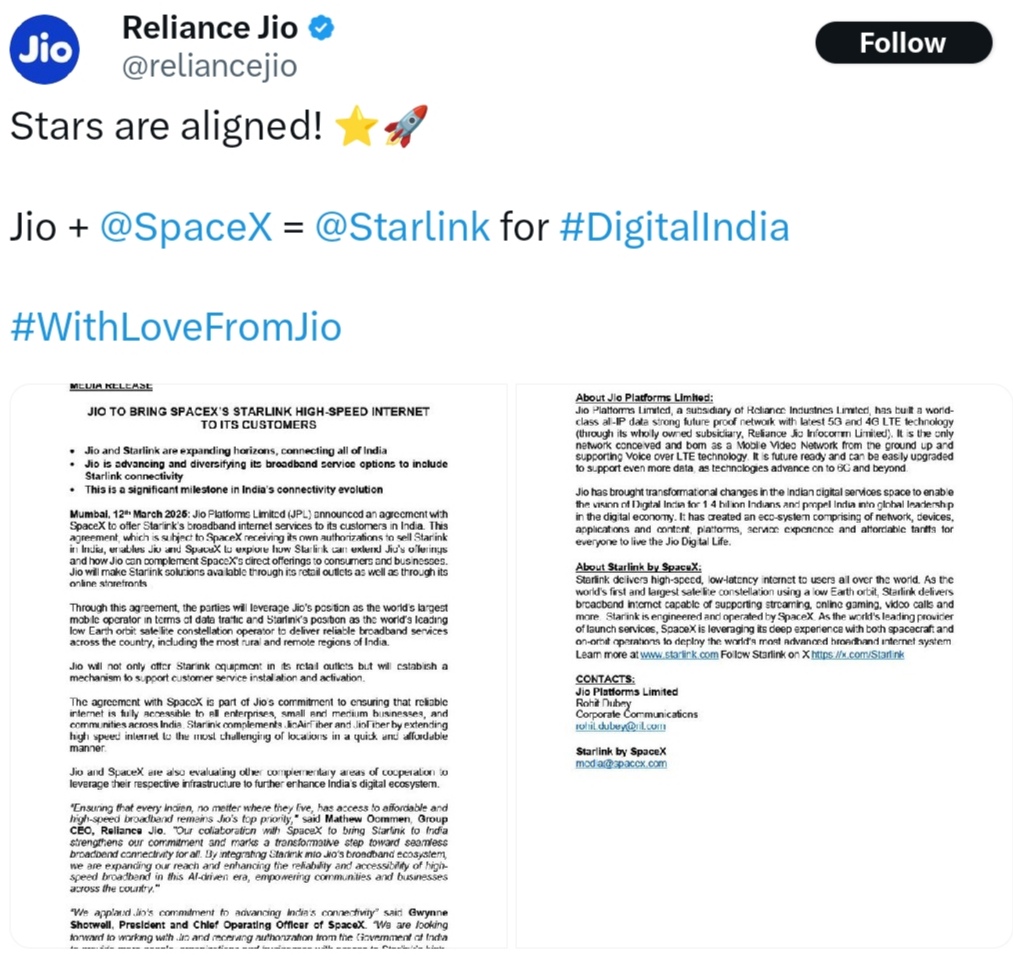 Jio SpaceX