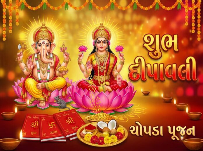 Diwali 2026 Chopda Pujan Muhurat and Lakshmi Puja in Gujarati